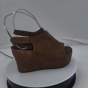 Pierre Dumas Hester 16 Brown laser cut Platform Wedges 8